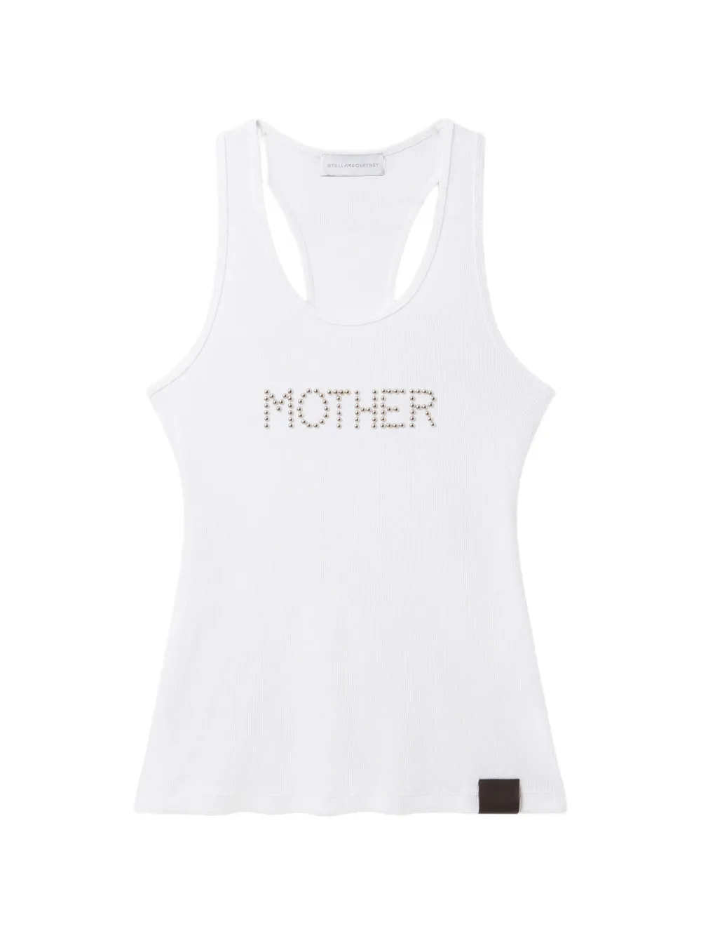 Stella McCartney Top con borchie - Bianco