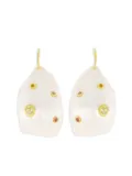 Lizzie Fortunato Eros gemstone earrings - White