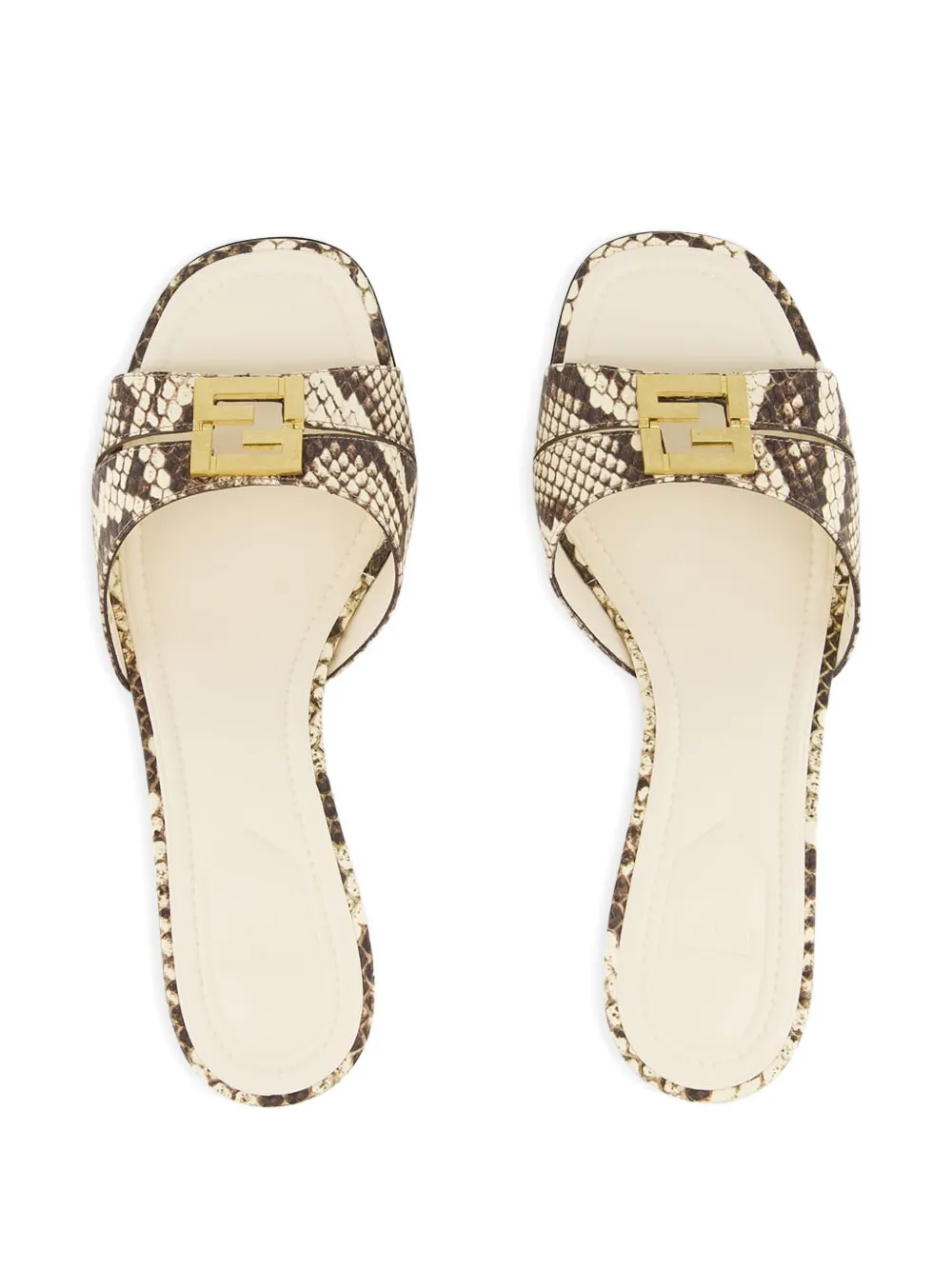 FENDI 55mm Ffold sandals Neutrals