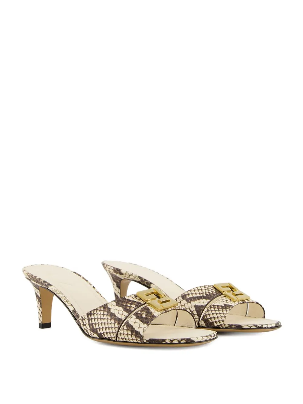 FENDI 55mm Ffold sandals Neutrals
