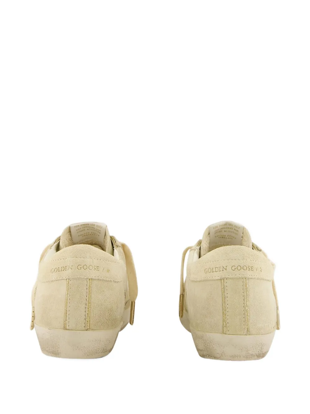 Golden Goose glitter-piping suede sneakers Neutrals