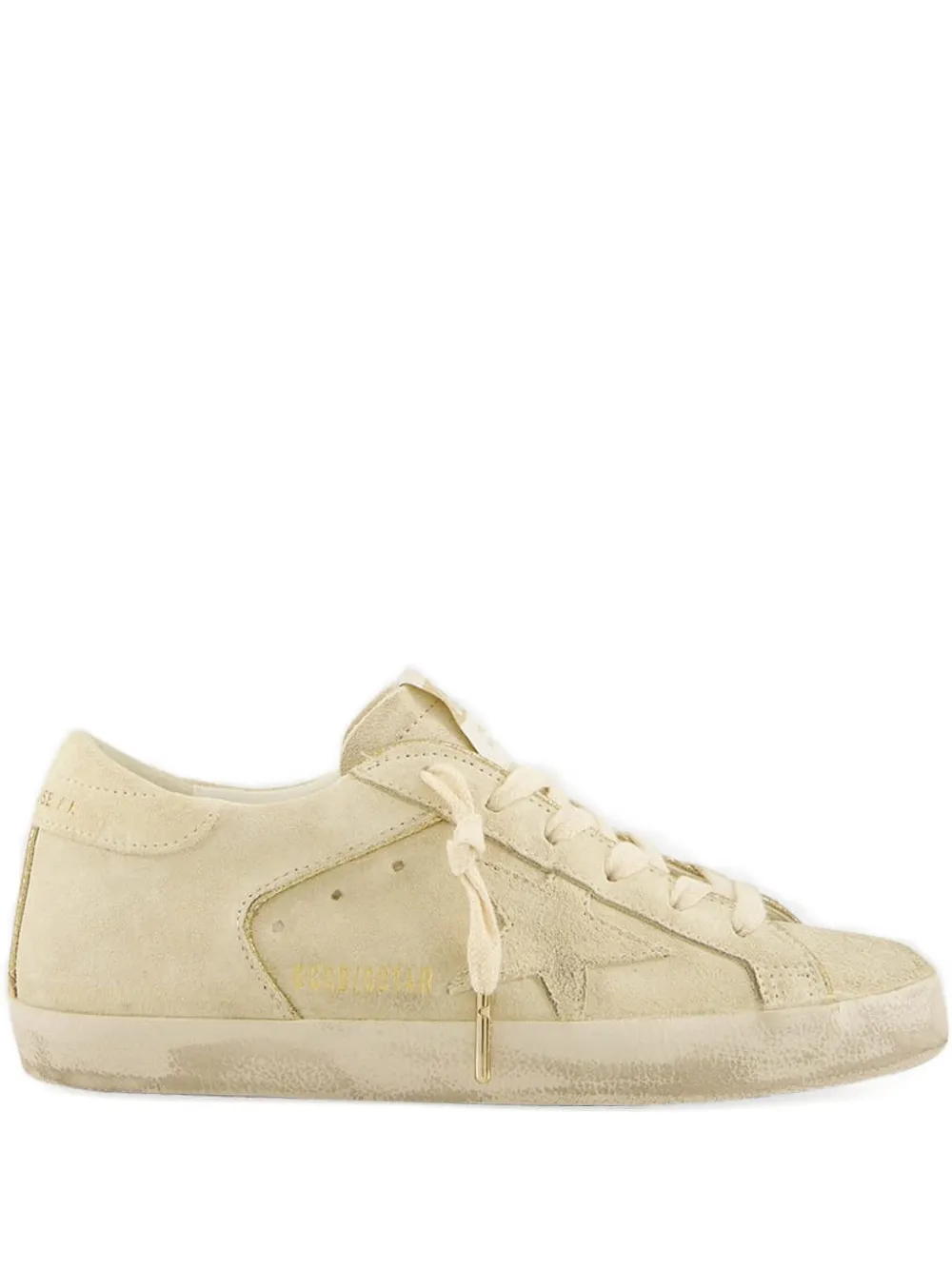 Golden Goose glitter-piping suede sneakers Neutrals