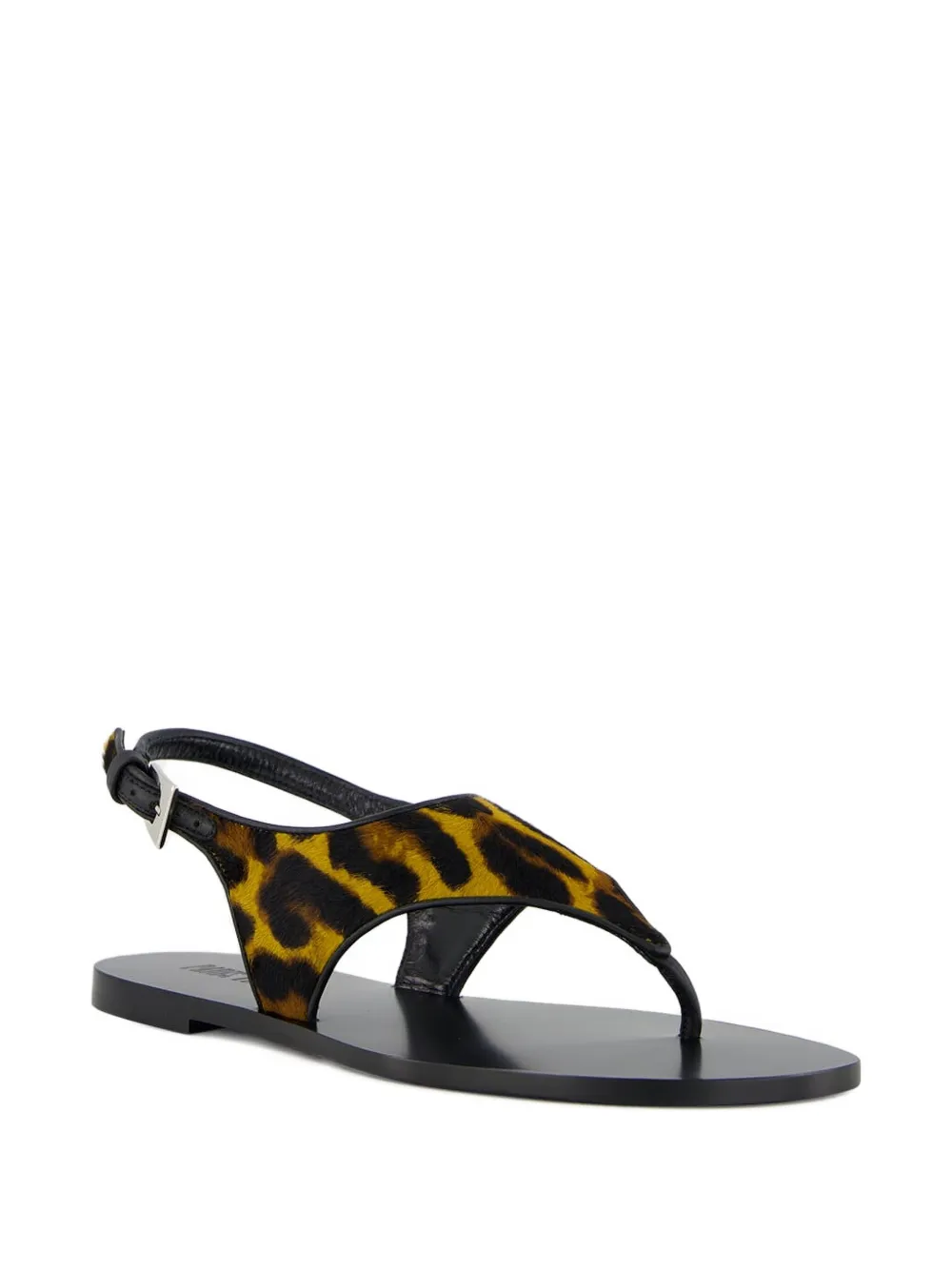 Paris Texas leopard-print flat sandals Brown