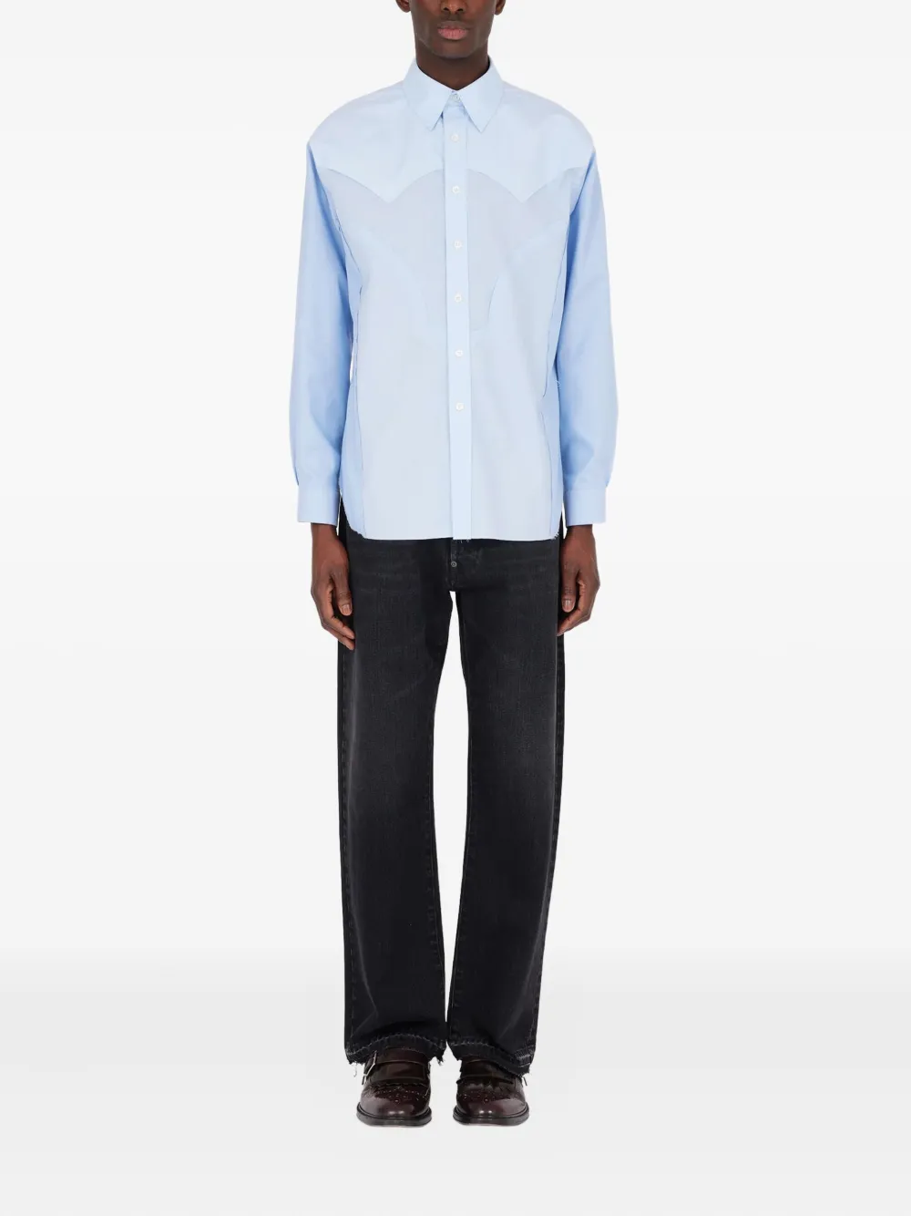 Maison Margiela Overhemd met vlakken - Blauw
