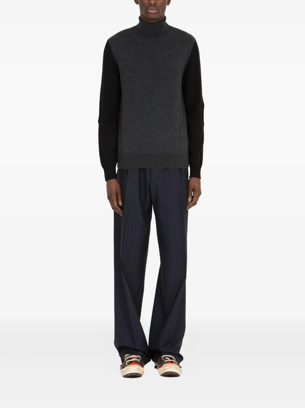 Maison Margiela Trui met vlakken - Zwart