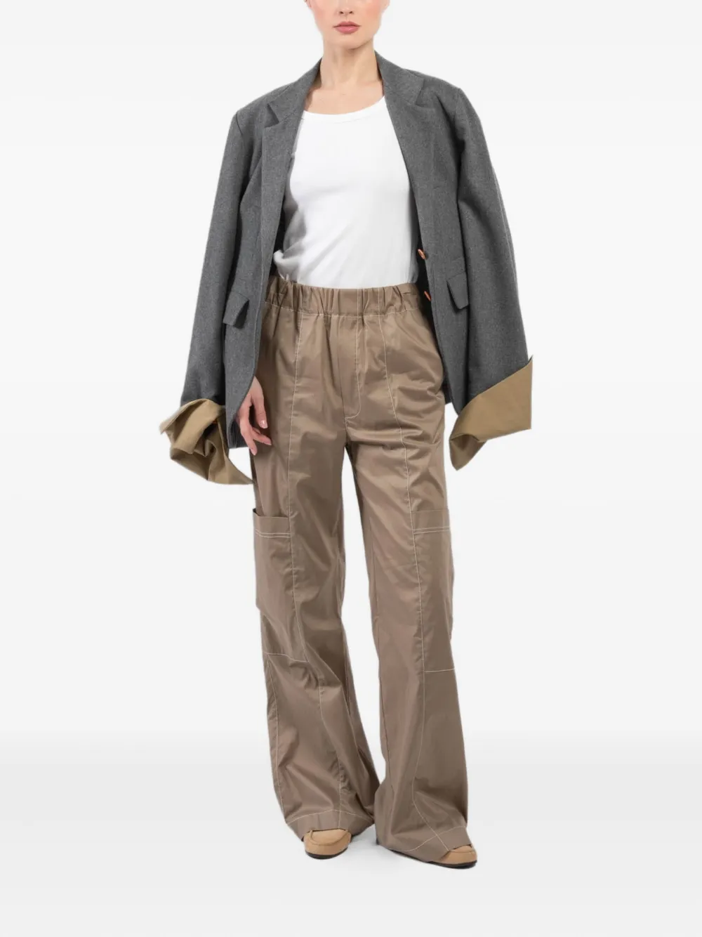 Jejia Broek met elastische taille - Bruin
