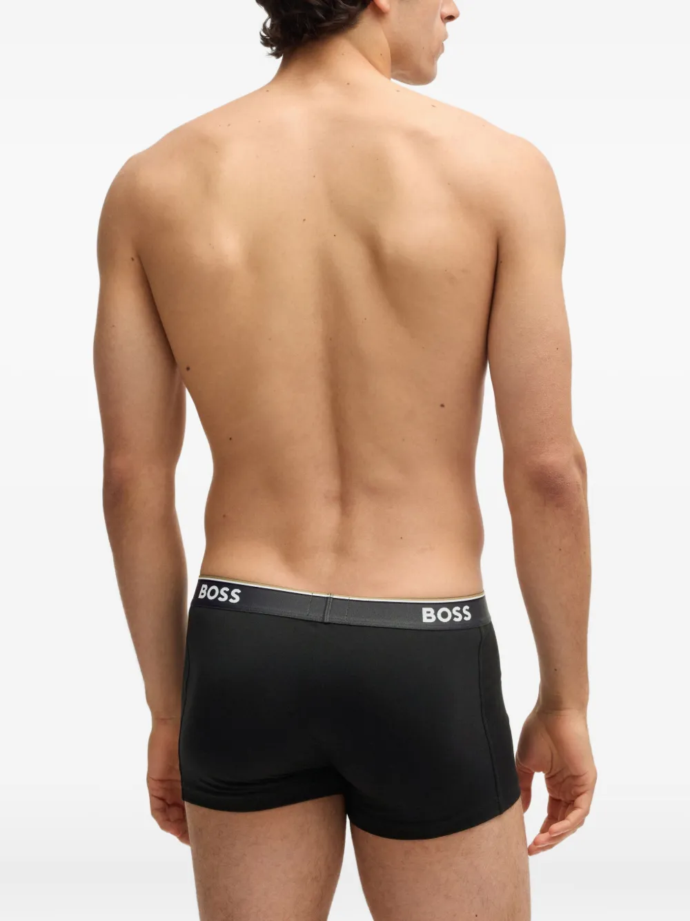 BOSS Drie slips met logoband Zwart