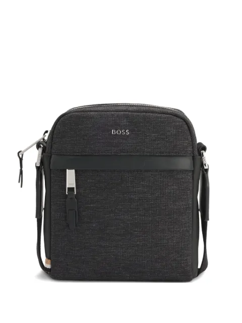 BOSS logo-print crossbody bag