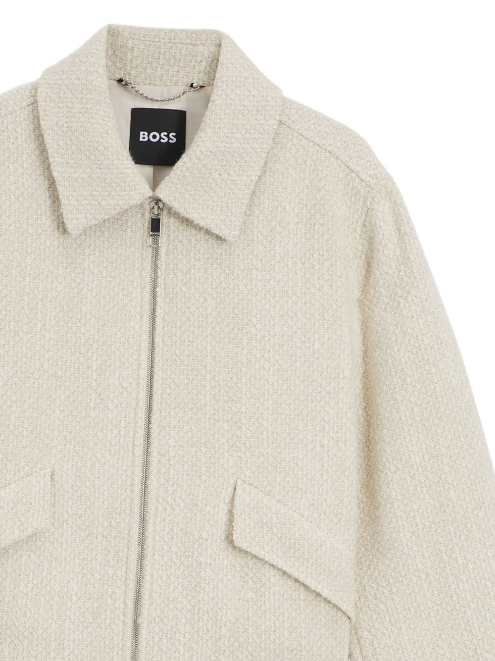 BOSS Jas met capuchon Beige