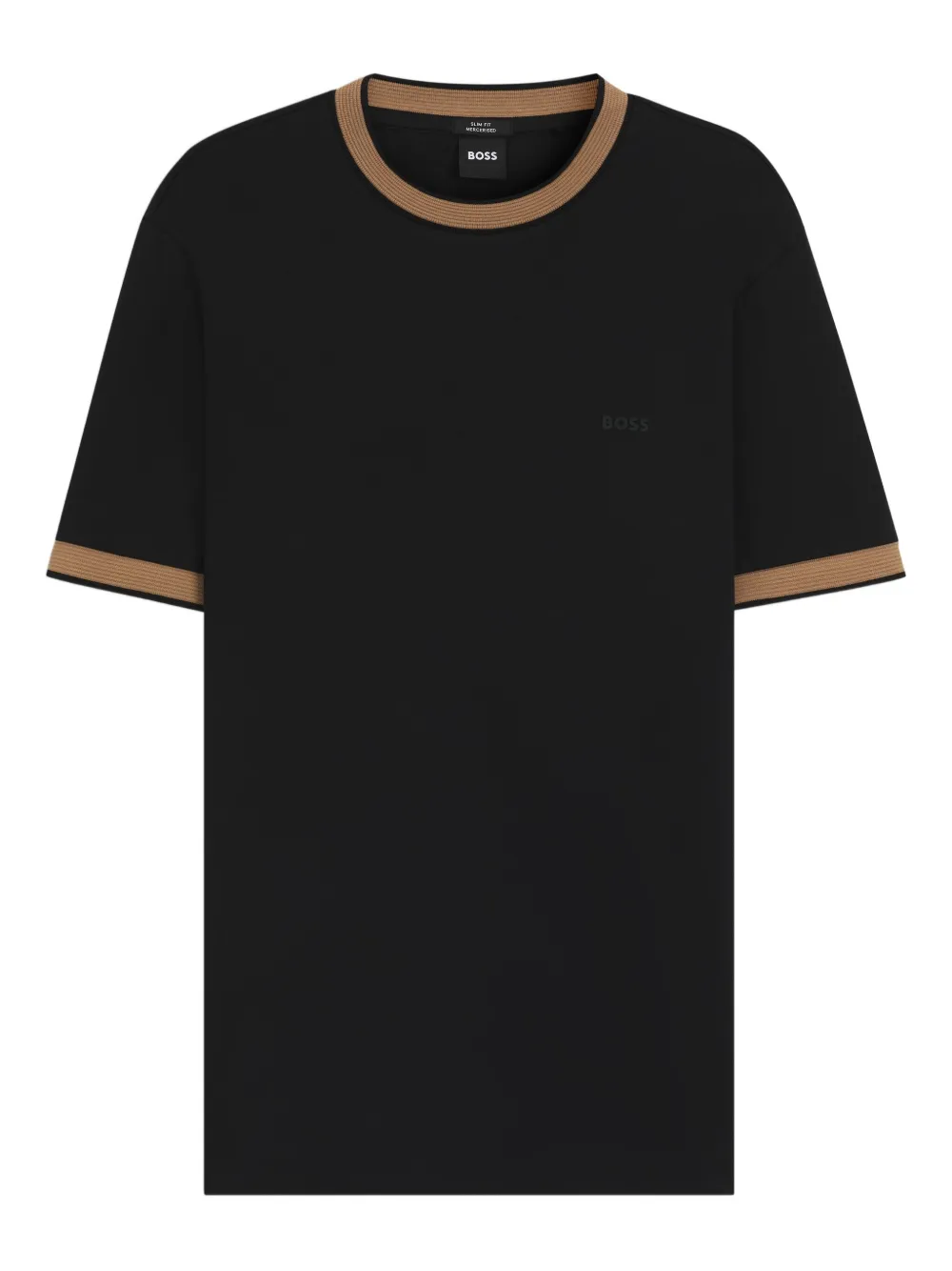 BOSS contrast-trimmed T-shirt | Black | Image 1