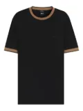 BOSS contrast-trimmed T-shirt - Black