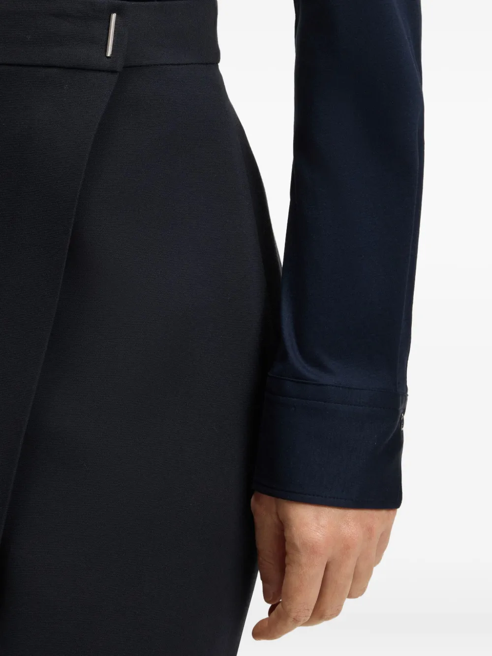 BOSS Mini-rok met wikkel-effect Blauw