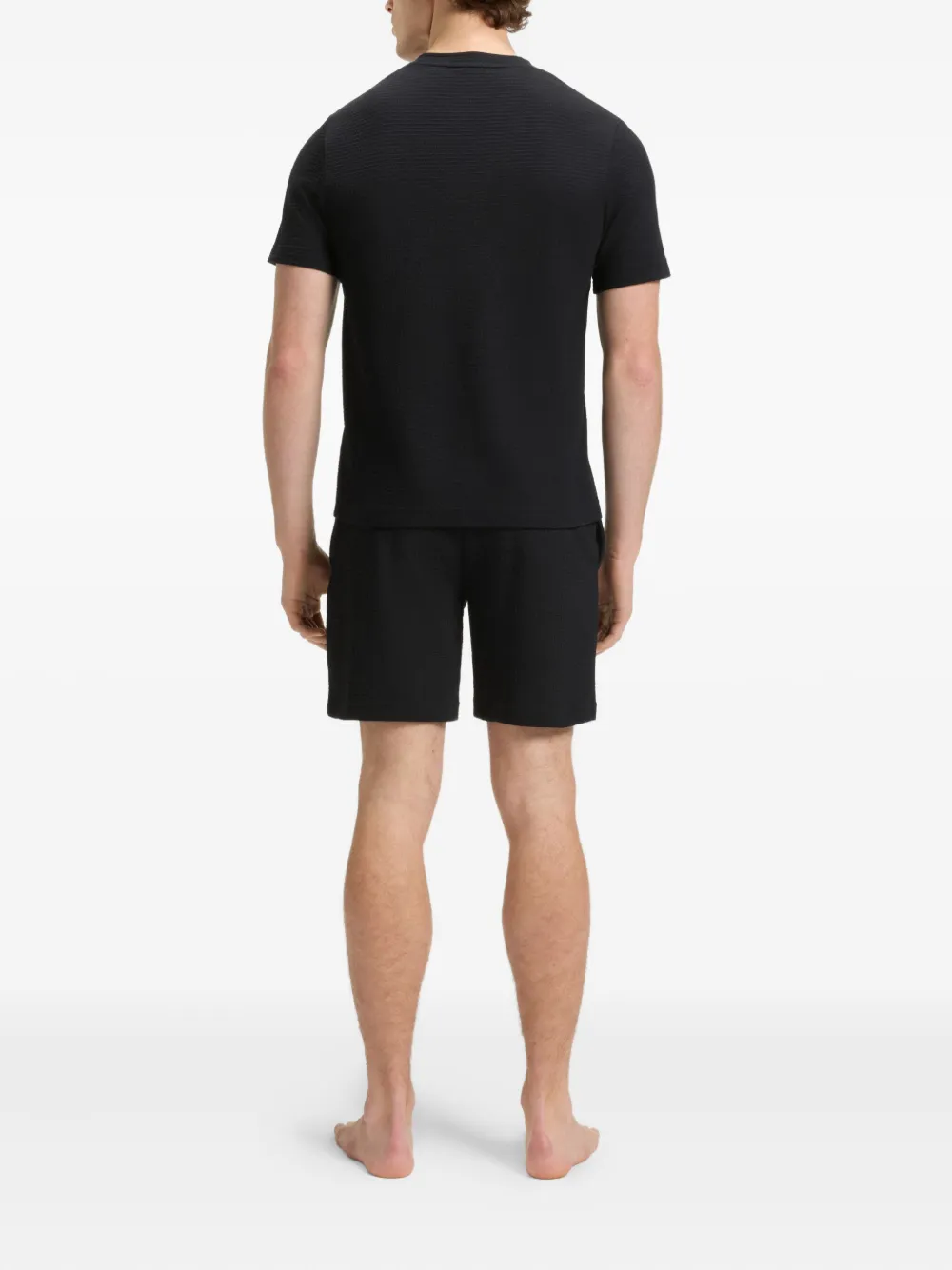HUGO Shorts van katoenblend Zwart