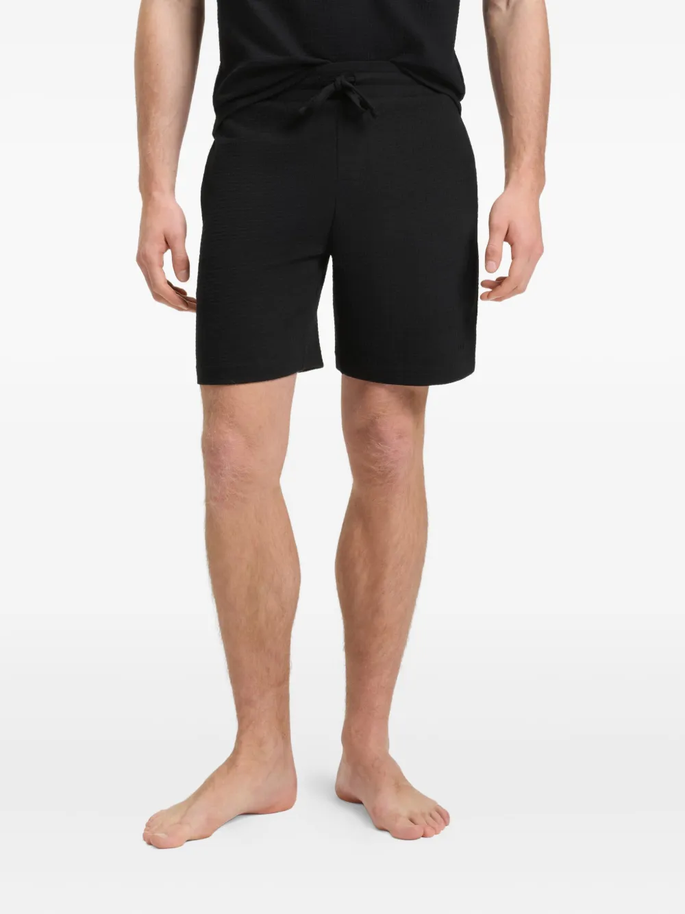 HUGO Shorts van katoenblend Zwart