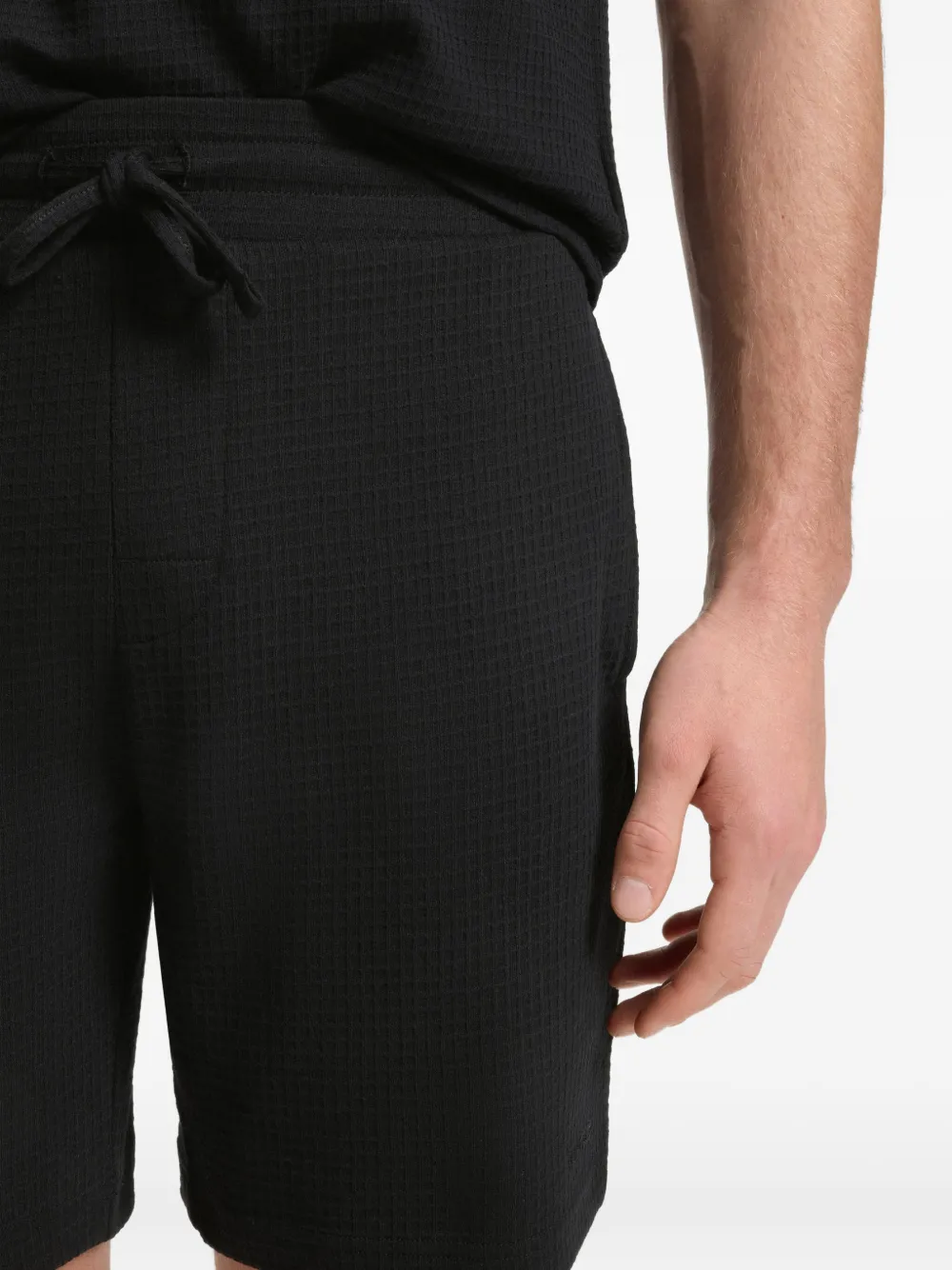 HUGO Shorts van katoenblend Zwart