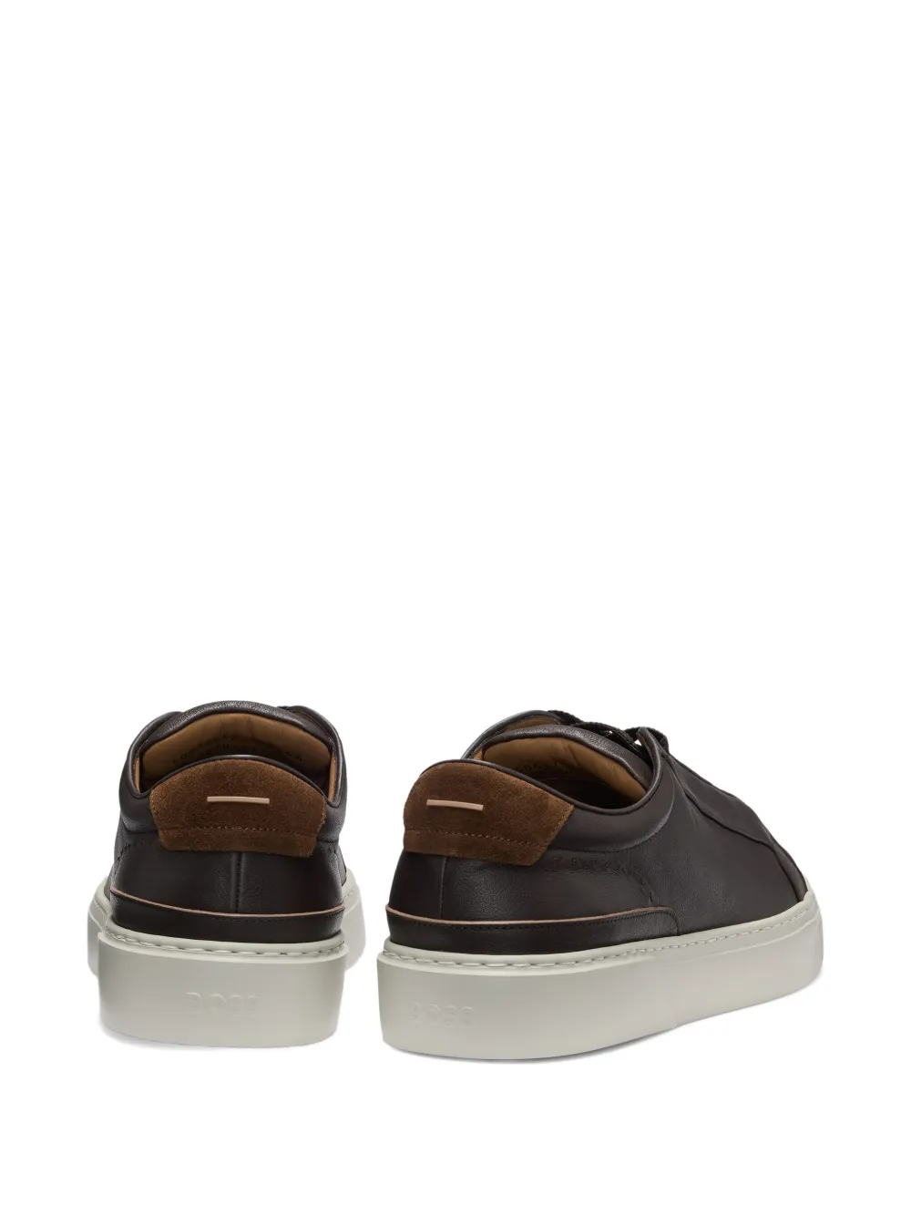 BOSS Gary leather lace-up sneakers Brown