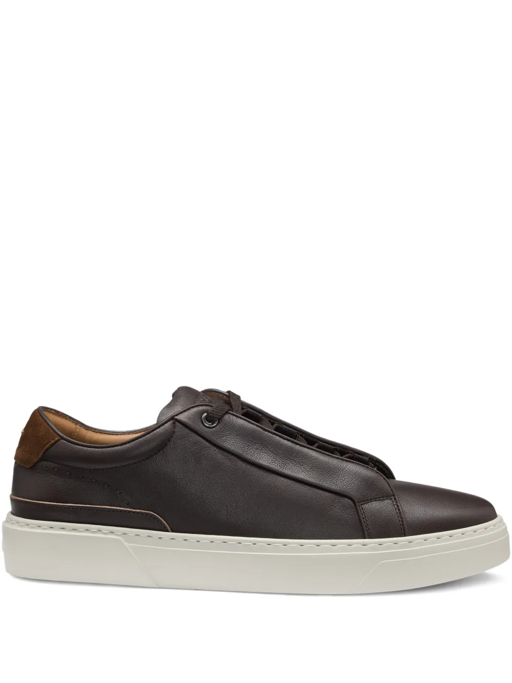 BOSS Gary leather lace-up sneakers Brown