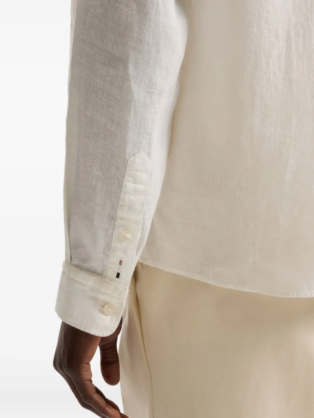 BOSS Button-up overhemd met lange mouwen Wit