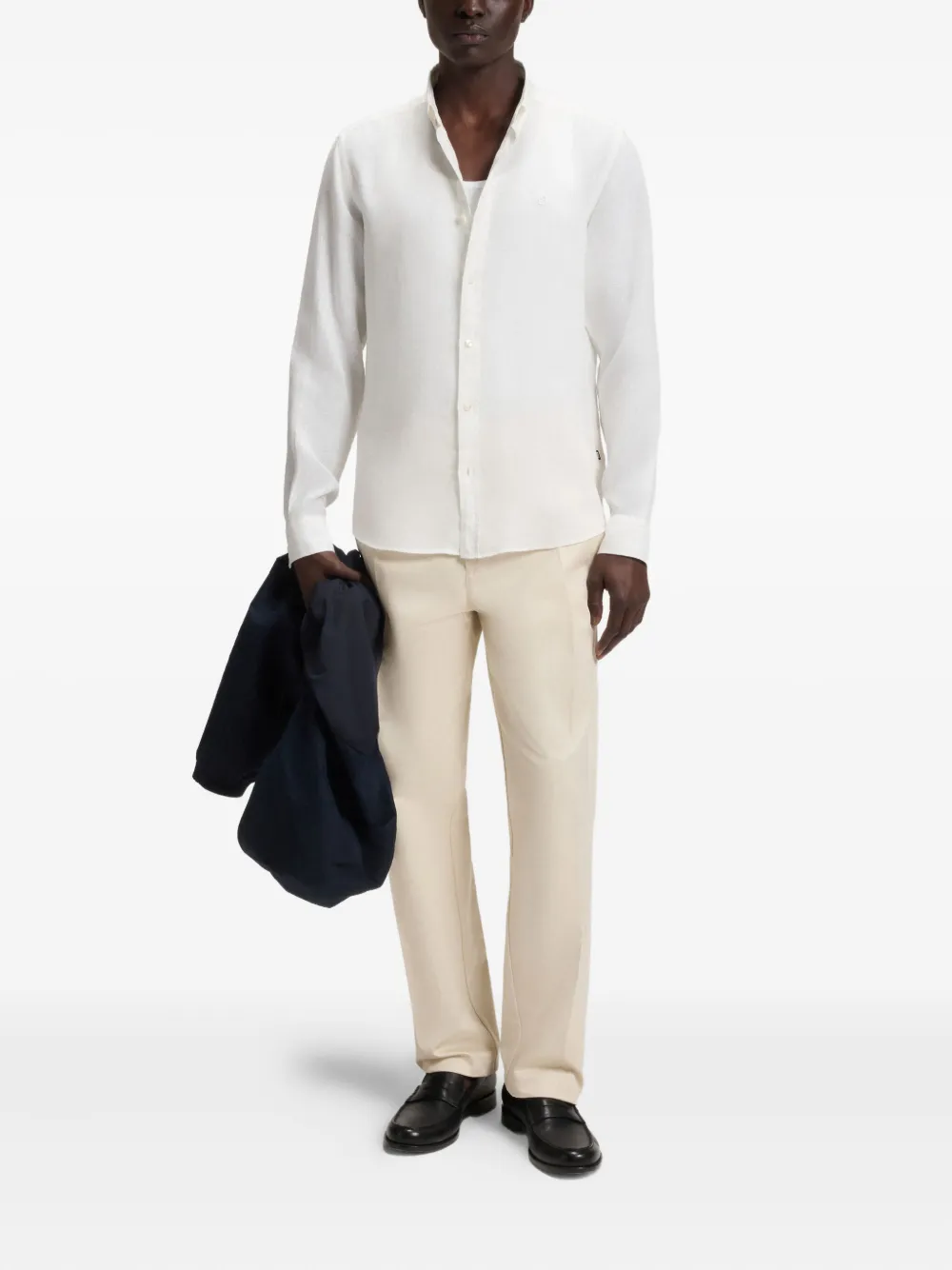 BOSS Button-up overhemd met lange mouwen - Wit