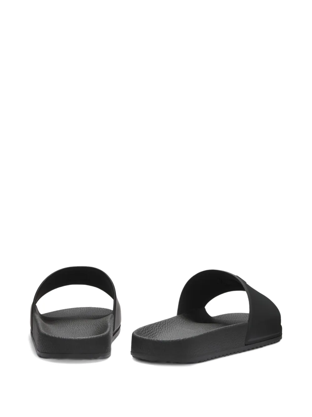 HUGO Slippers met logo-applicatie Zwart