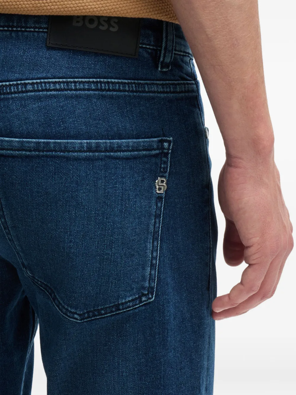 BOSS Donkerblauwe straight jeans