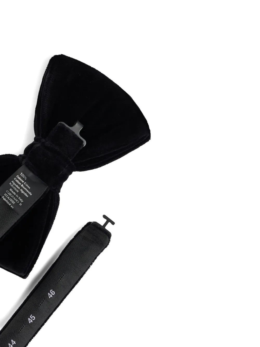 Hugo Boss Pre-tied Bow Tie In Cotton Velvet In Black