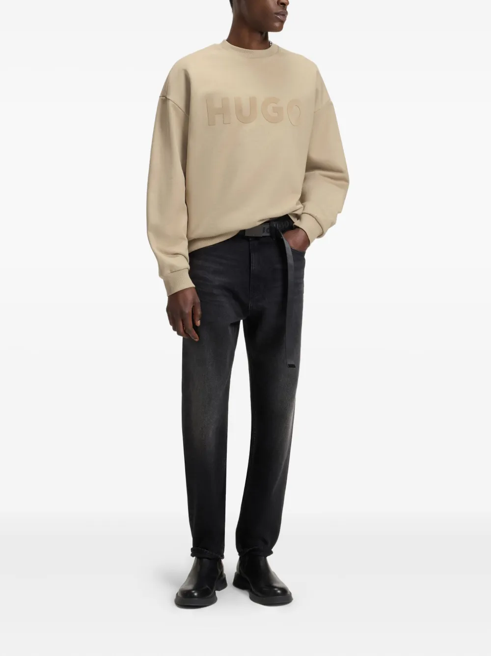 HUGO Moletom com logo gravado | Agasalho | Image 2