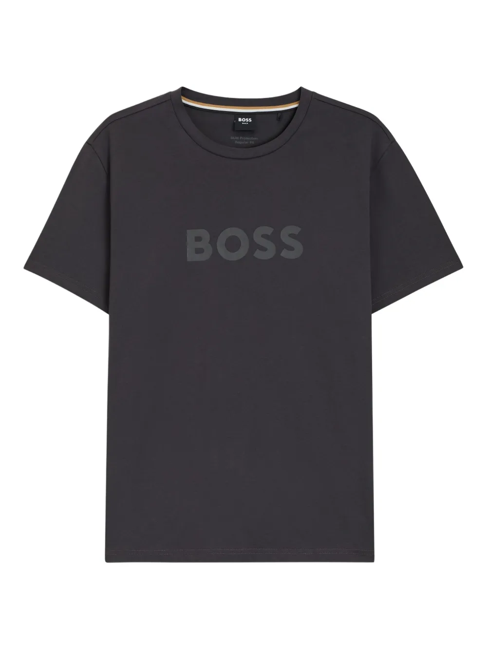 BOSS playera con logo en relieve y cuello redondo | negro | Image 1