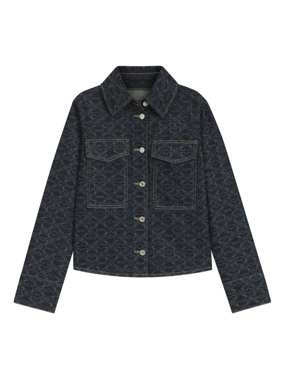 HUGO Denim jack Blauw