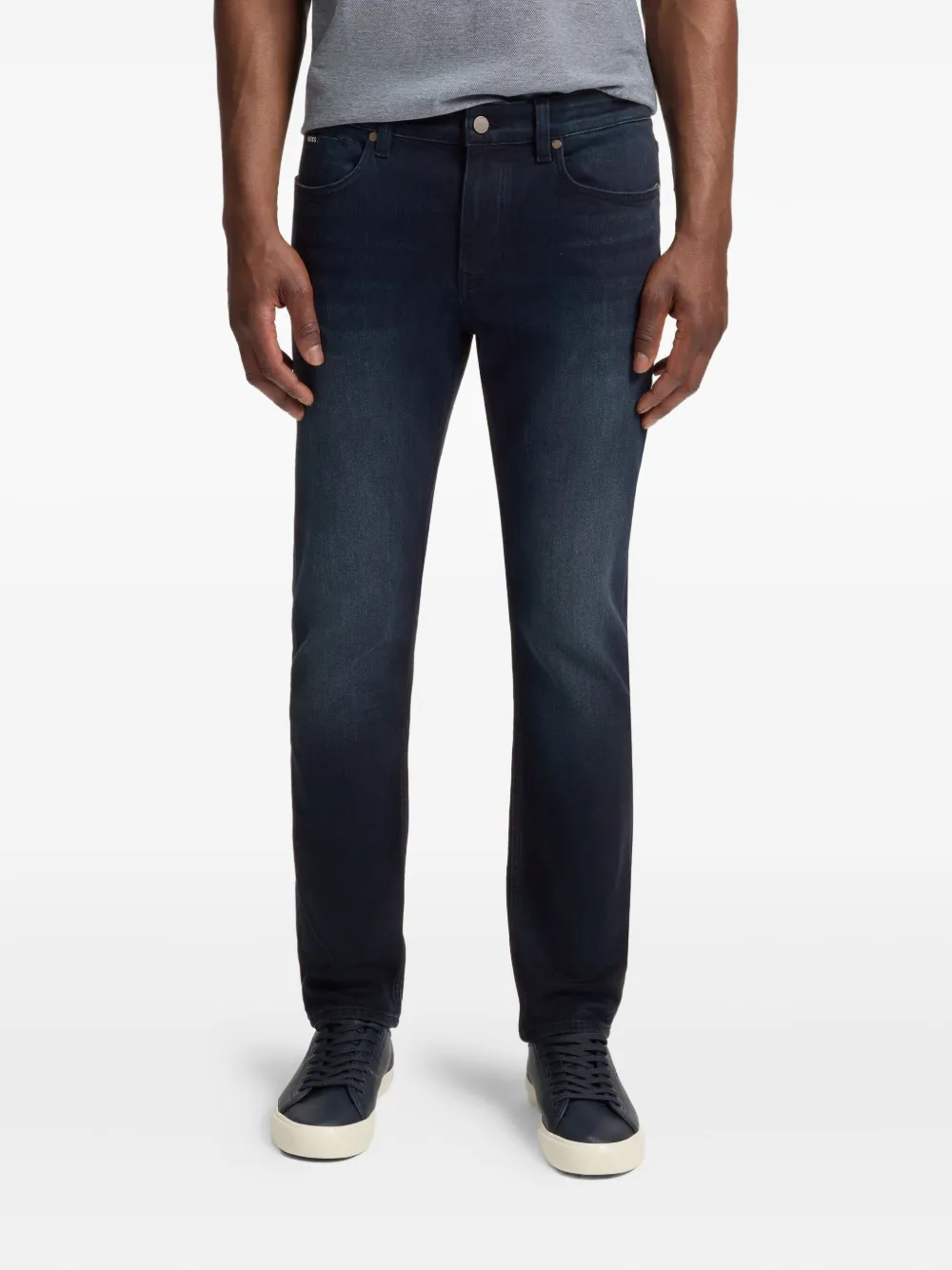 BOSS Jeans met logopatch Blauw