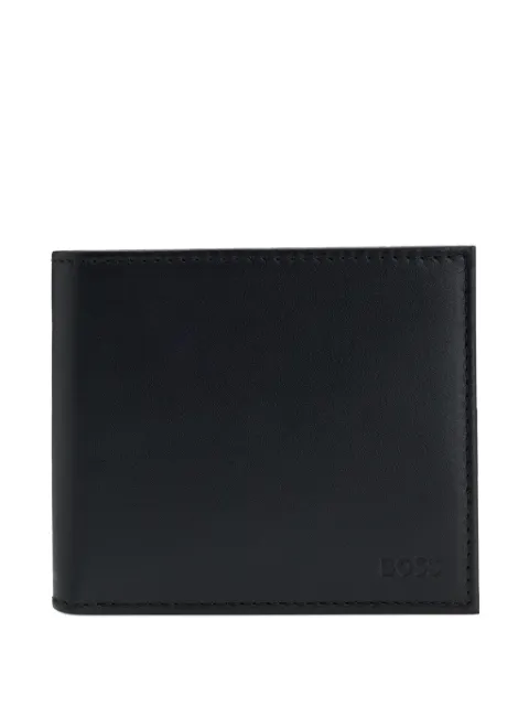 BOSS Carteira dobrável de couro