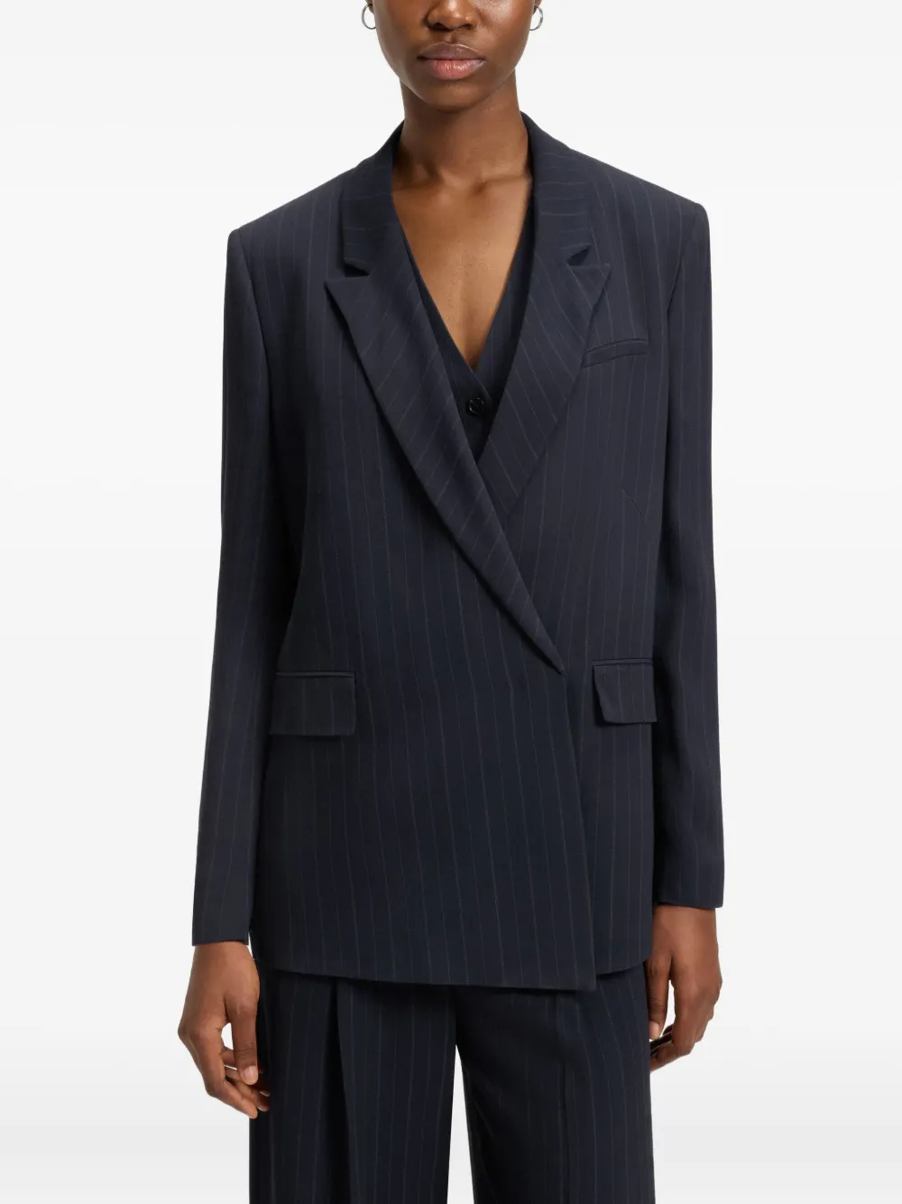 Hugo Boss Striped Jacket In Blue