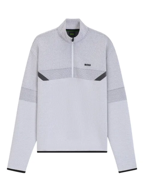 BOSS short-zip sweatshirt