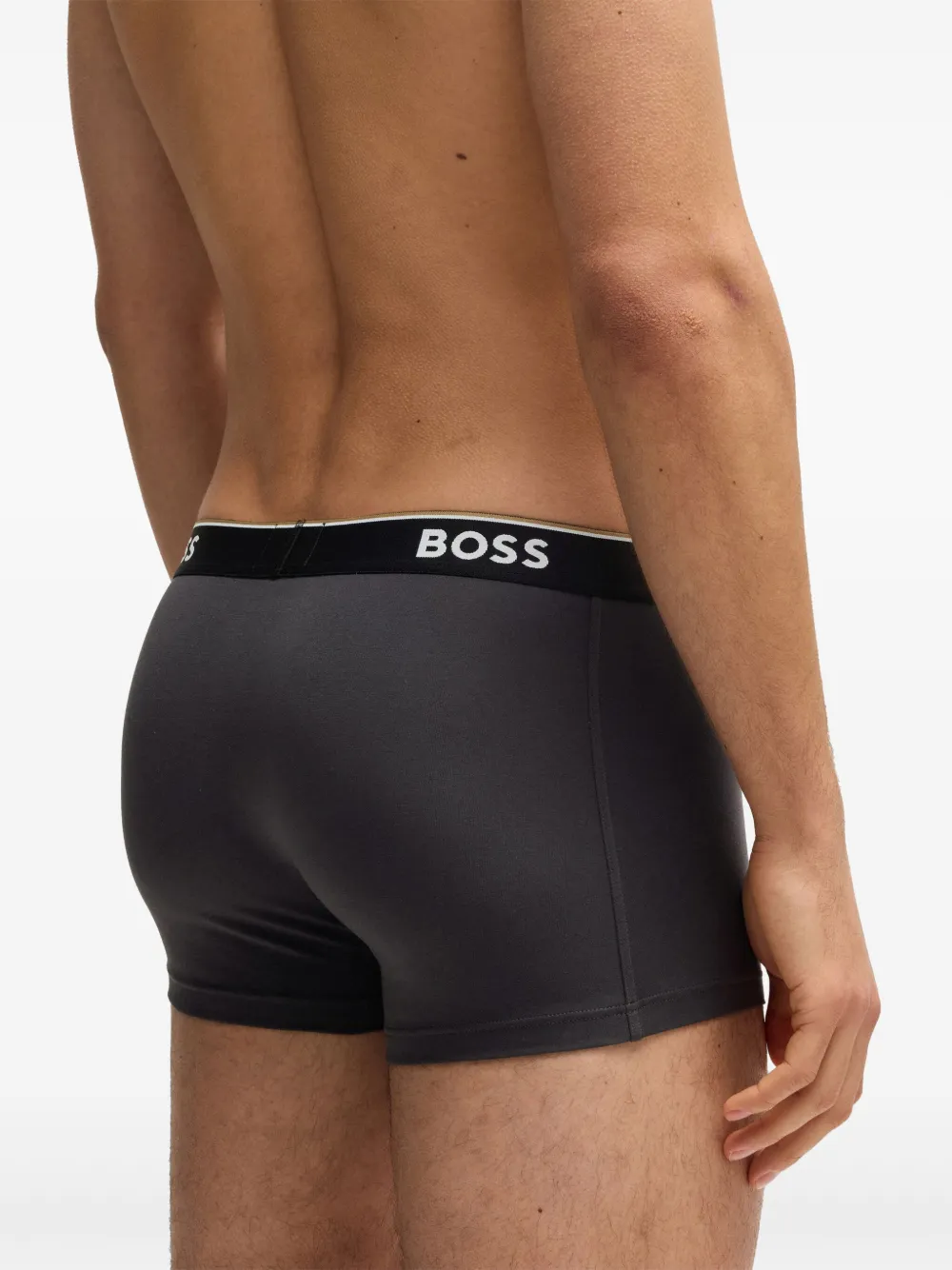 BOSS Drie slips met logoband Grijs