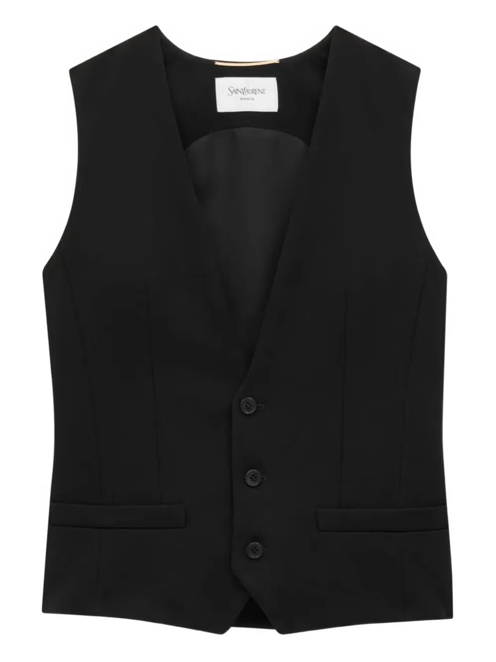 Saint Laurent button-down waistcoat | Black | Image 1