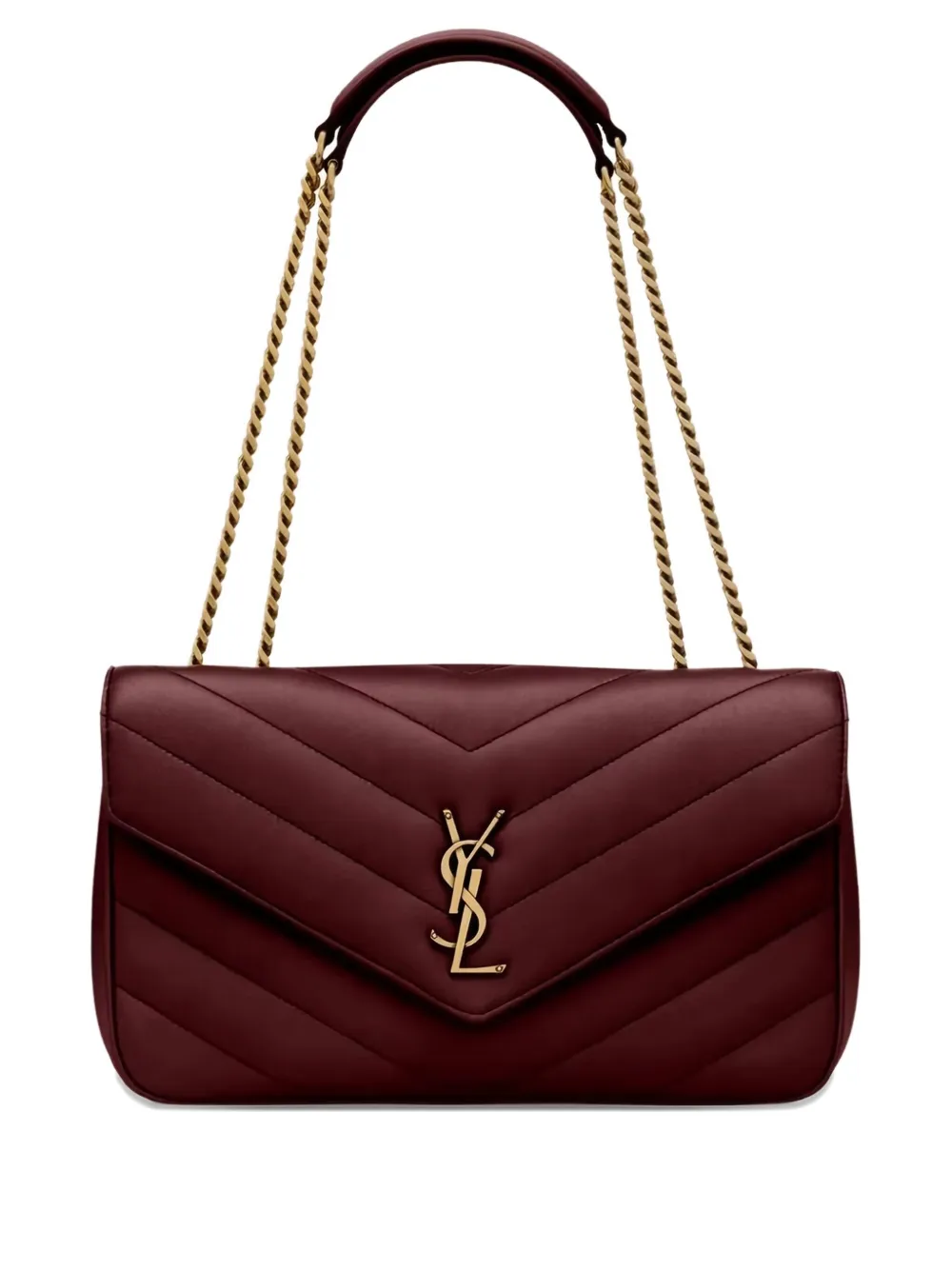 Saint Laurent Loulou medium schoudertas Rood