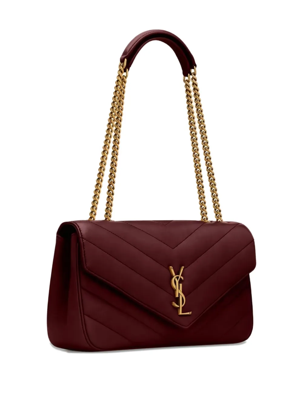 Saint Laurent Loulou medium schoudertas Rood