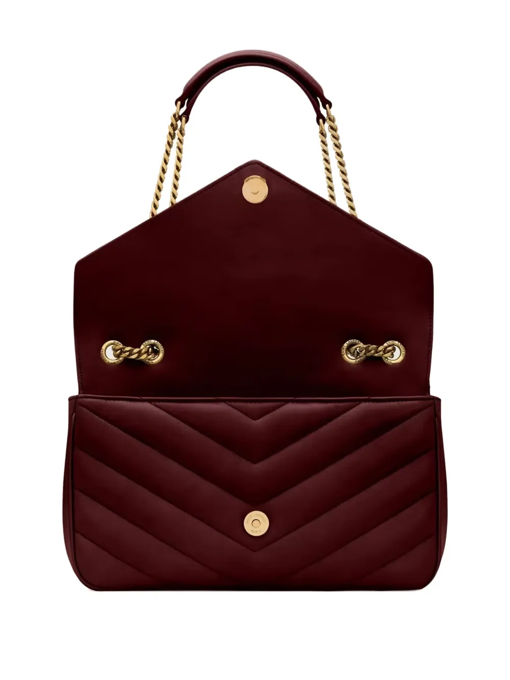 Saint Laurent Loulou medium schoudertas Rood