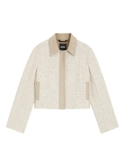 BOSS tweed cropped jacket