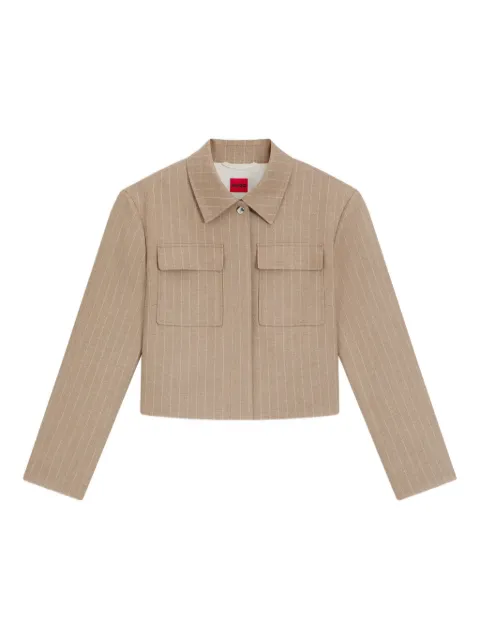 HUGO pinstriped cropped jacket
