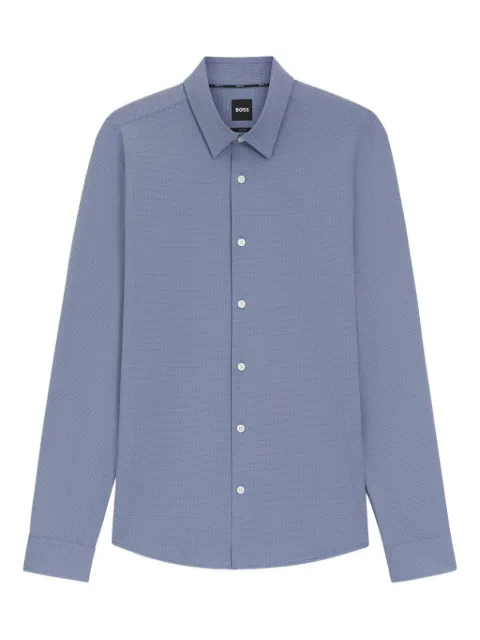 BOSS Camisa texturizada mangas longas