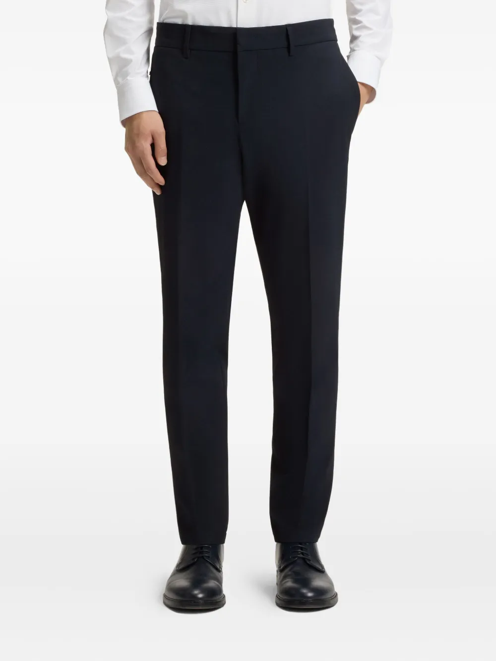 BOSS Broek met verborgen sluiting Zwart
