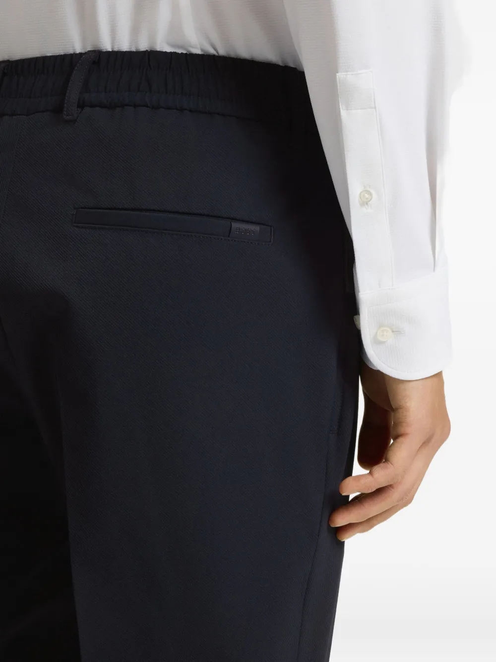 BOSS Broek met verborgen sluiting Zwart