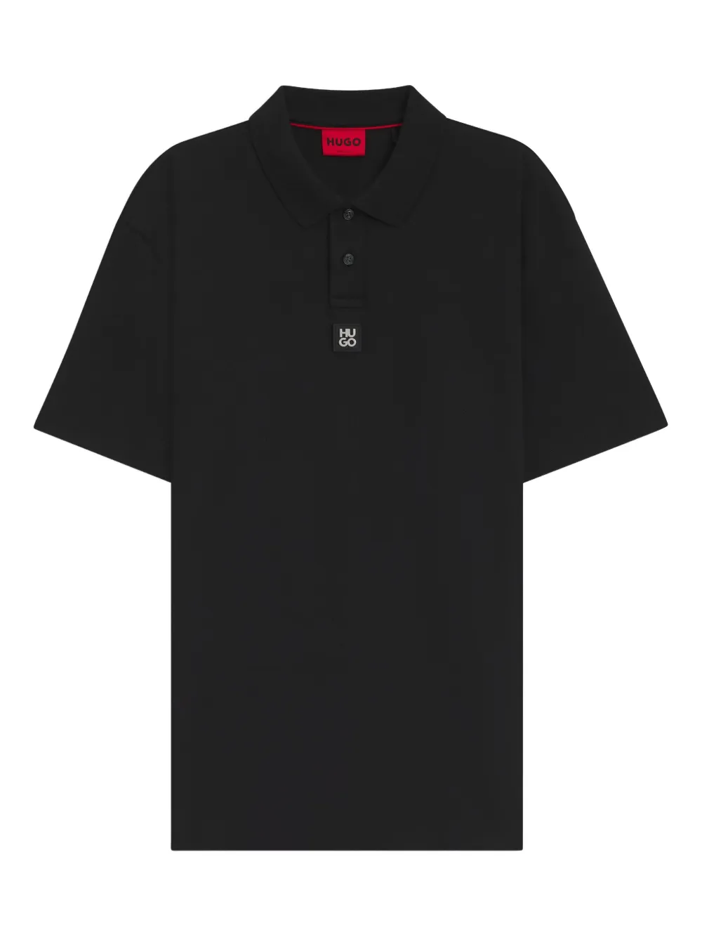 HUGO logo-patch polo shirt – Black HUGO logo-patch polo shirt – Black