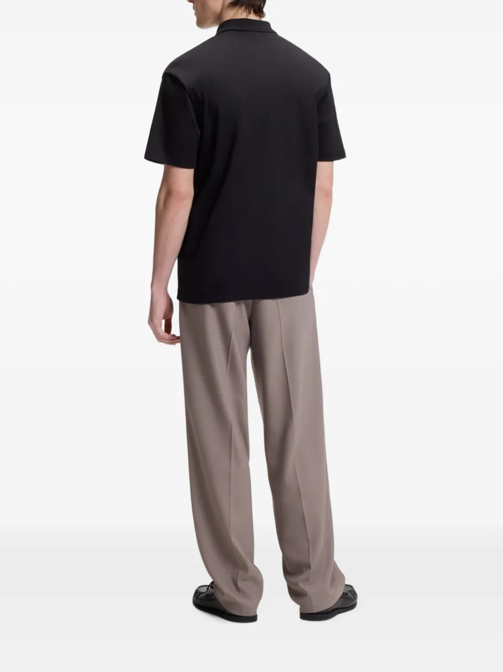 HUGO Poloshirt met logopatch Zwart