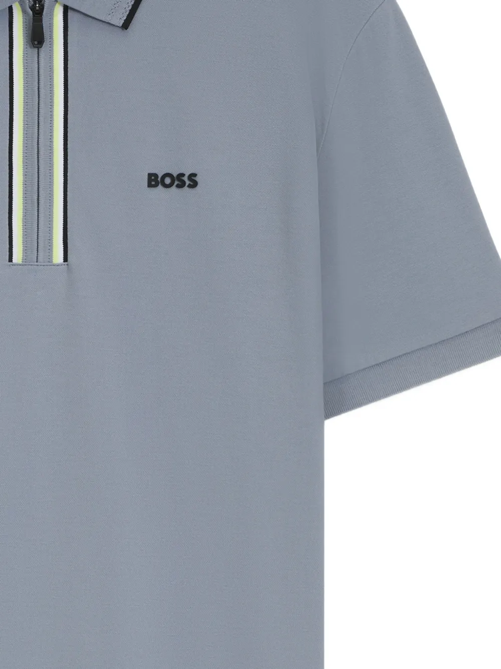 BOSS Poloshirt met rits - Blauw