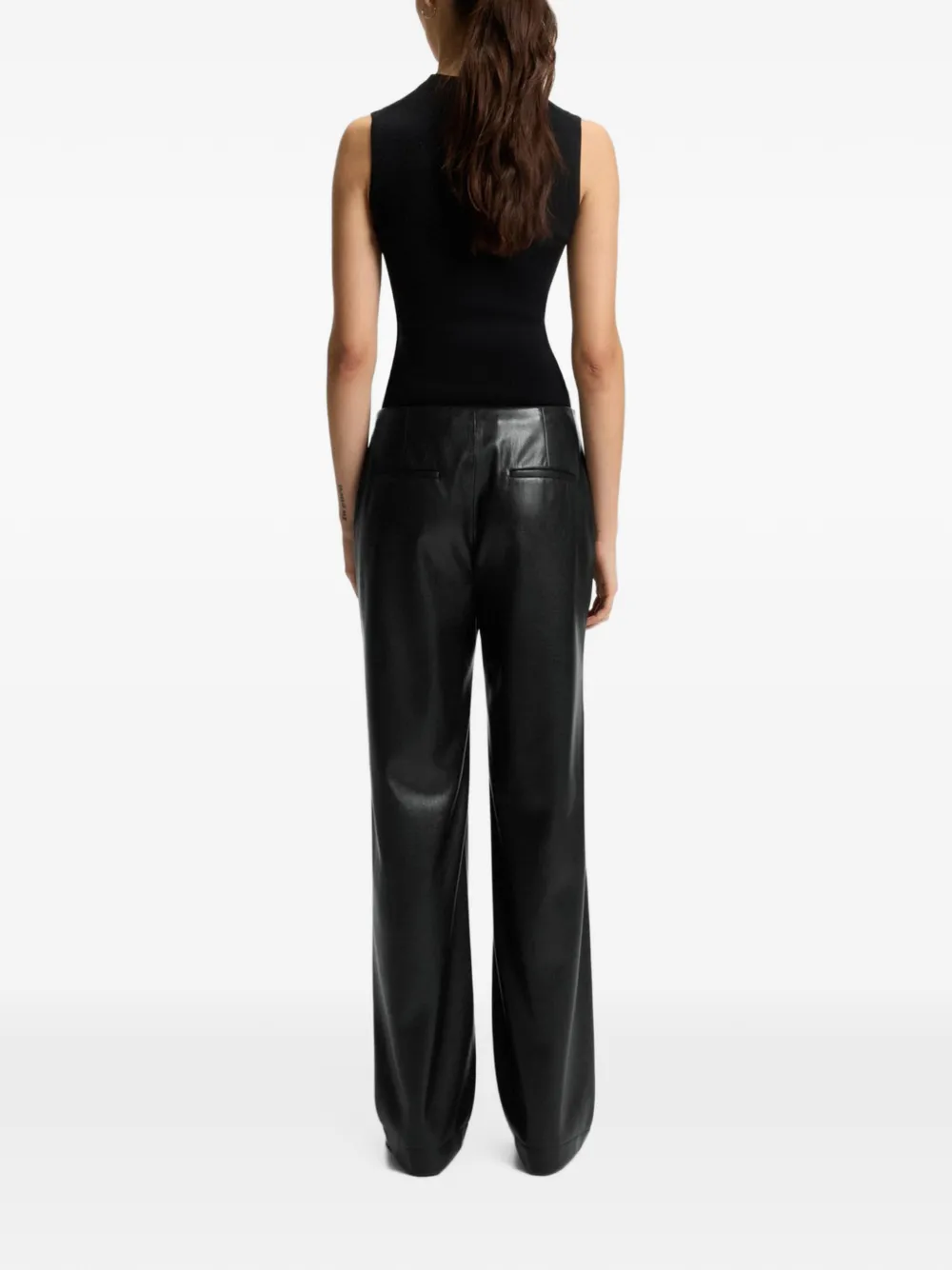 BOSS High waist pantalon Zwart