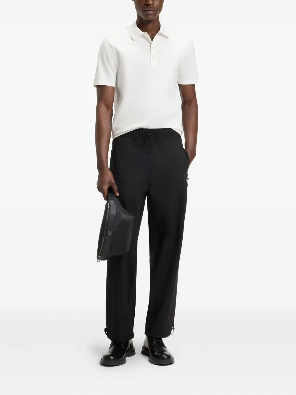 HUGO Piqué poloshirt - Wit