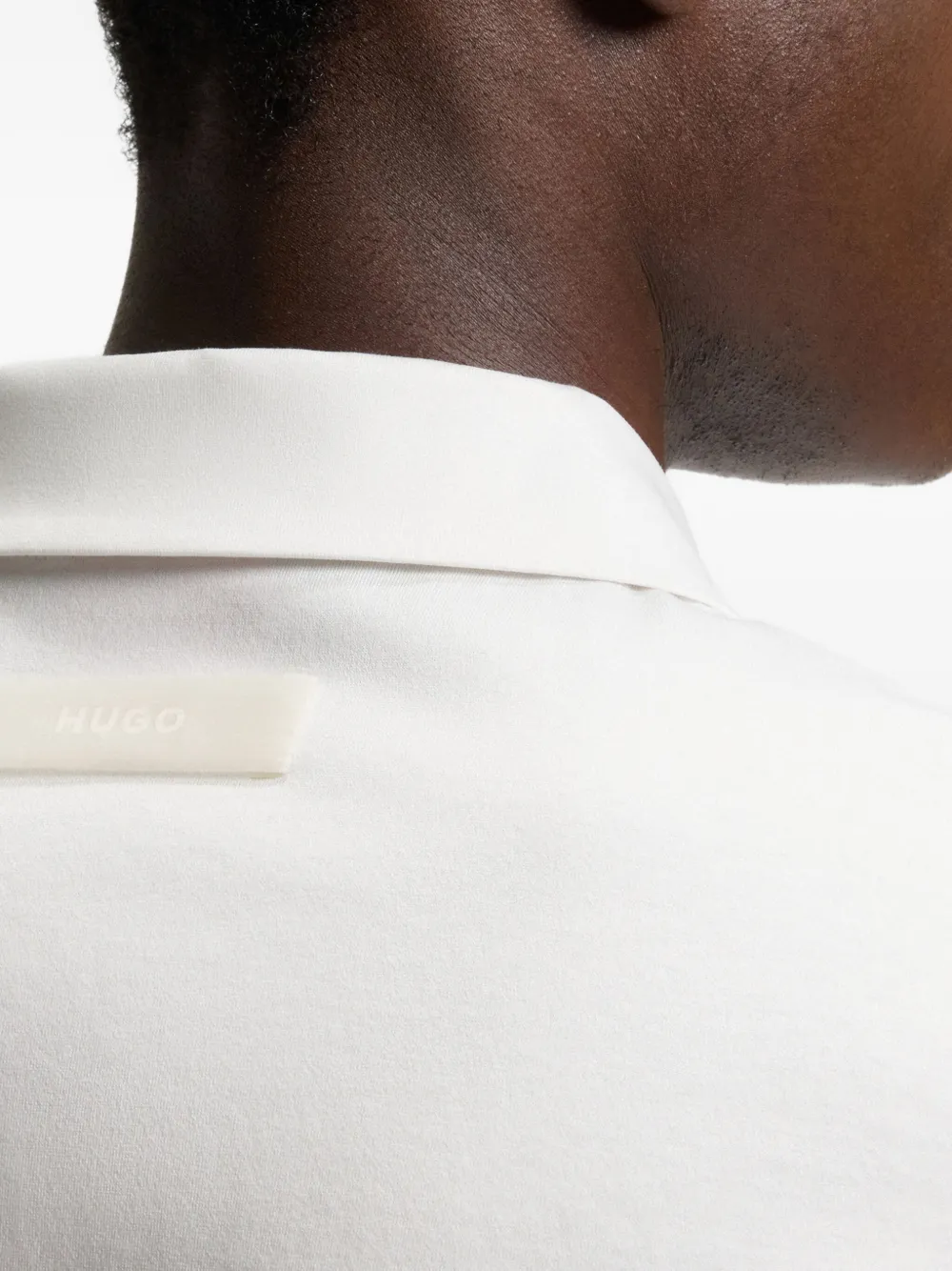 HUGO Piqué poloshirt Wit