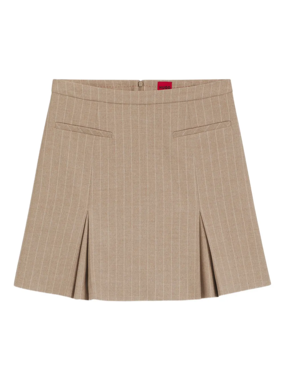 HUGO Gestreepte mini-rok Beige